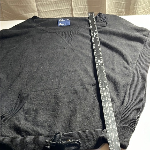 American Eagle Outfitters  size large Black Sweater open sides kangaroo pocket - Picture 6 of 12